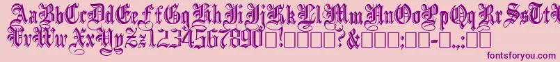 IncisedblackNormal Font – Purple Fonts on Pink Background