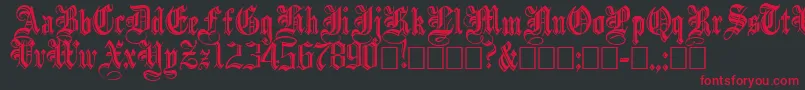 IncisedblackNormal Font – Red Fonts on Black Background