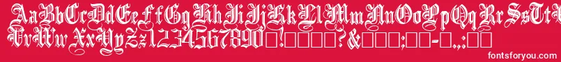 IncisedblackNormal Font – White Fonts on Red Background