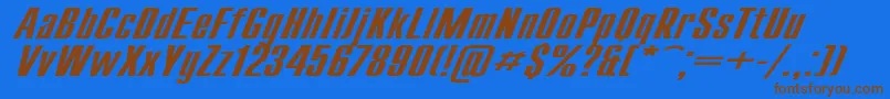 Шрифт CompactExItalic – коричневые шрифты на синем фоне
