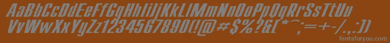 Шрифт CompactExItalic – серые шрифты на коричневом фоне