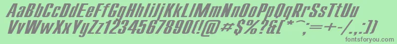 Шрифт CompactExItalic – серые шрифты на зелёном фоне