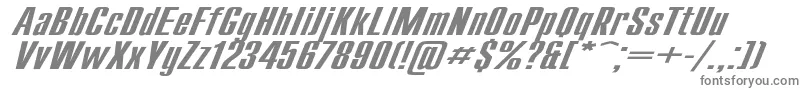 Шрифт CompactExItalic – серые шрифты на белом фоне