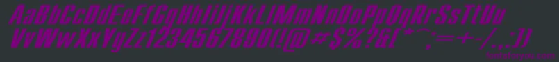 CompactExItalic Font – Purple Fonts on Black Background