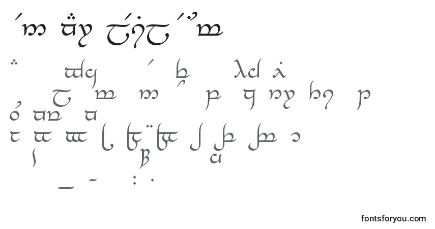 Schriftart TengwarElesilMedium – Alphabet, Zahlen, spezielle Symbole