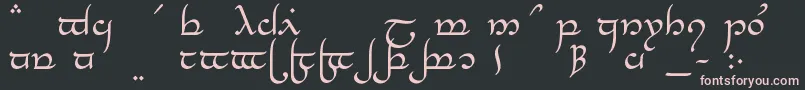 TengwarElesilMedium Font – Pink Fonts on Black Background