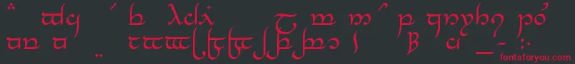 TengwarElesilMedium Font – Red Fonts on Black Background