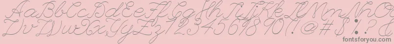 LeaguescriptnumberoneWebfont-Schriftart – Graue Schriften auf rosa Hintergrund