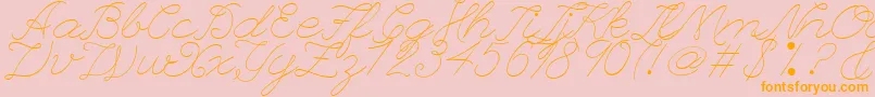 fuente LeaguescriptnumberoneWebfont – Fuentes Naranjas Sobre Fondo Rosa