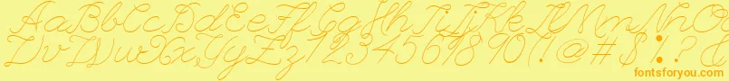 fuente LeaguescriptnumberoneWebfont – Fuentes Naranjas Sobre Fondo Amarillo