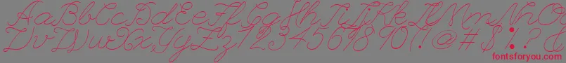LeaguescriptnumberoneWebfont Font – Red Fonts on Gray Background