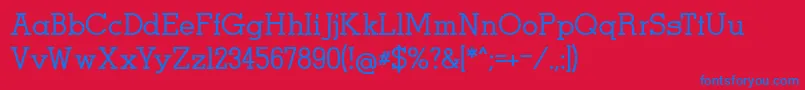 MenNefer Font – Blue Fonts on Red Background