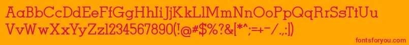MenNefer Font – Red Fonts on Orange Background