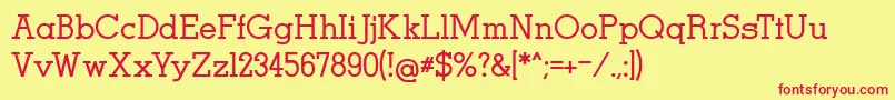MenNefer Font – Red Fonts on Yellow Background
