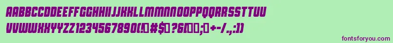 CapitalDarenItalic Font – Purple Fonts on Green Background