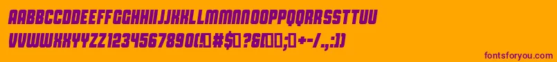 CapitalDarenItalic Font – Purple Fonts on Orange Background