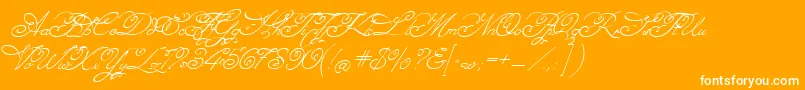 Angelica2 Font – White Fonts on Orange Background