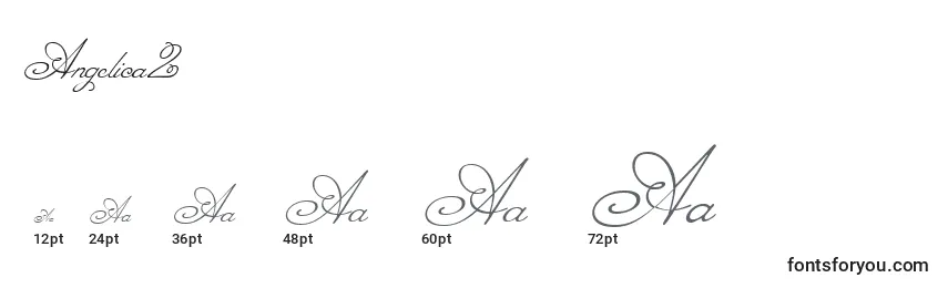 Размеры шрифта Angelica2