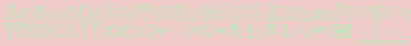 InsertYourNameHere Font – Green Fonts on Pink Background