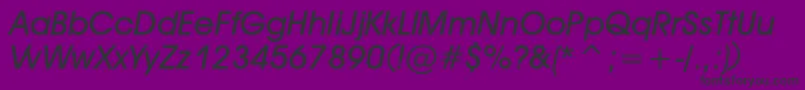 DeckerBoldItalic Font – Black Fonts on Purple Background