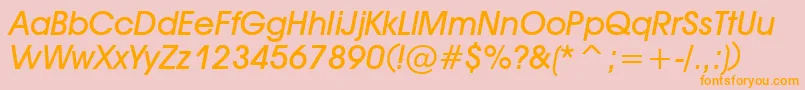 DeckerBoldItalic Font – Orange Fonts on Pink Background