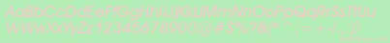 Шрифт DeckerBoldItalic – розовые шрифты на зелёном фоне