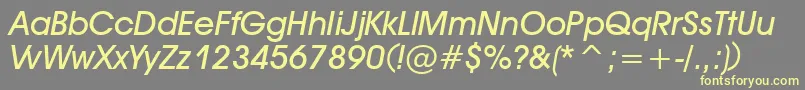 DeckerBoldItalic Font – Yellow Fonts on Gray Background