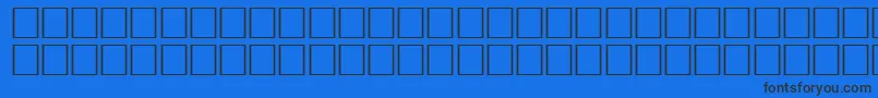 KoreanGeneric1 Font – Black Fonts on Blue Background