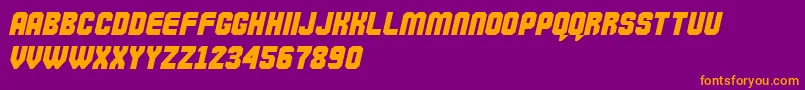 Commando Font – Orange Fonts on Purple Background