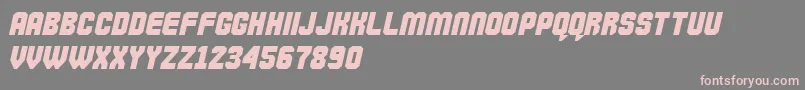 Commando Font – Pink Fonts on Gray Background