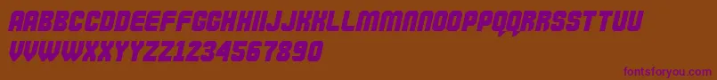 Commando Font – Purple Fonts on Brown Background