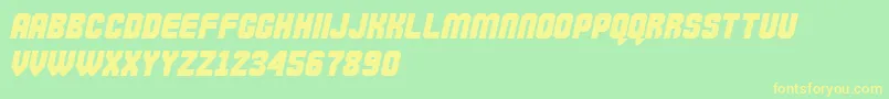 Commando Font – Yellow Fonts on Green Background