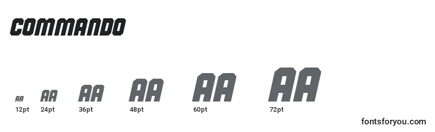 Commando Font Sizes
