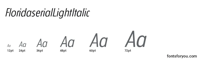 FloridaserialLightItalic Font Sizes