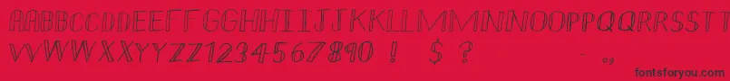 fuente Doublestrike – Fuentes Negras Sobre Fondo Rojo