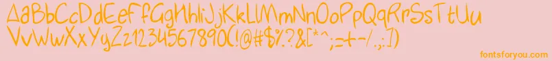 Riffc8310 Font – Orange Fonts on Pink Background