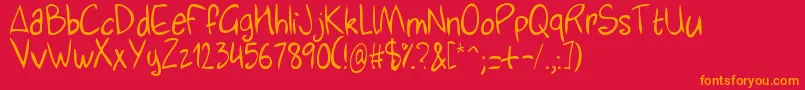 Riffc8310 Font – Orange Fonts on Red Background