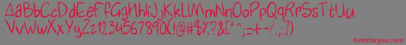 Riffc8310 Font – Red Fonts on Gray Background