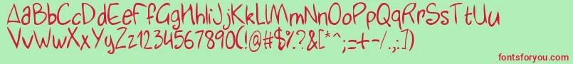 Riffc8310 Font – Red Fonts on Green Background