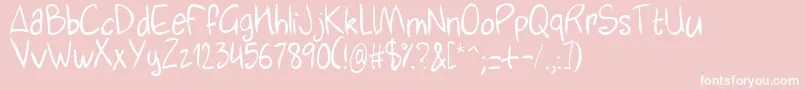 Riffc8310 Font – White Fonts on Pink Background