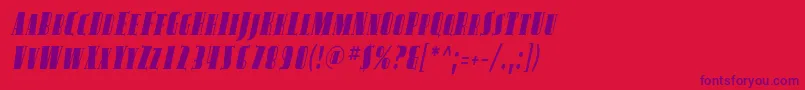 AvondaleScCondItalic Font – Purple Fonts on Red Background