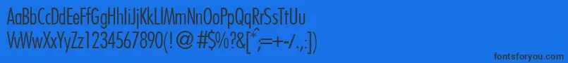 Шрифт FutoralconlidbNormal – чёрные шрифты на синем фоне