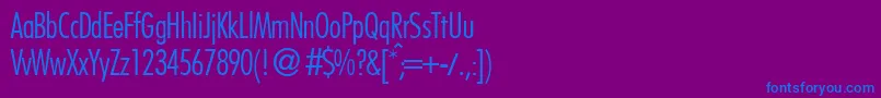 フォントFutoralconlidbNormal – 紫色の背景に青い文字