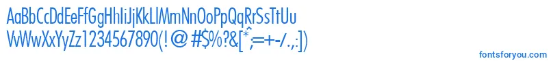 FutoralconlidbNormal-fontti – siniset fontit valkoisella taustalla
