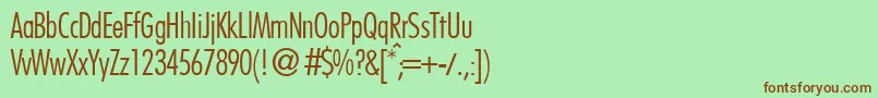 Шрифт FutoralconlidbNormal – коричневые шрифты на зелёном фоне