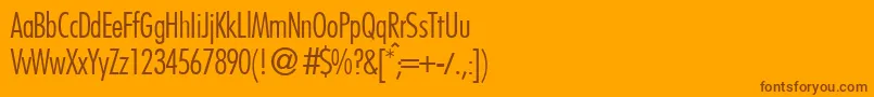 フォントFutoralconlidbNormal – オレンジの背景に茶色のフォント