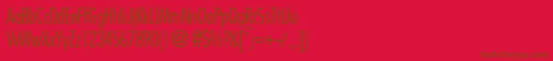 FutoralconlidbNormal-fontti – ruskeat fontit punaisella taustalla