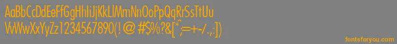 FutoralconlidbNormal-fontti – oranssit fontit harmaalla taustalla