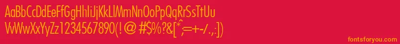 Шрифт FutoralconlidbNormal – оранжевые шрифты на красном фоне