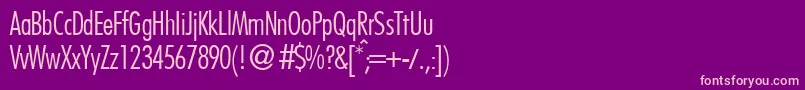 FutoralconlidbNormal-fontti – vaaleanpunaiset fontit violetilla taustalla